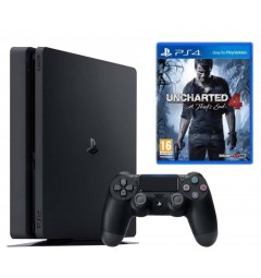 PlayStation 4 Slim 500 Gb + диск Uncharted 4: A Thief’s End (Путь Вора) 